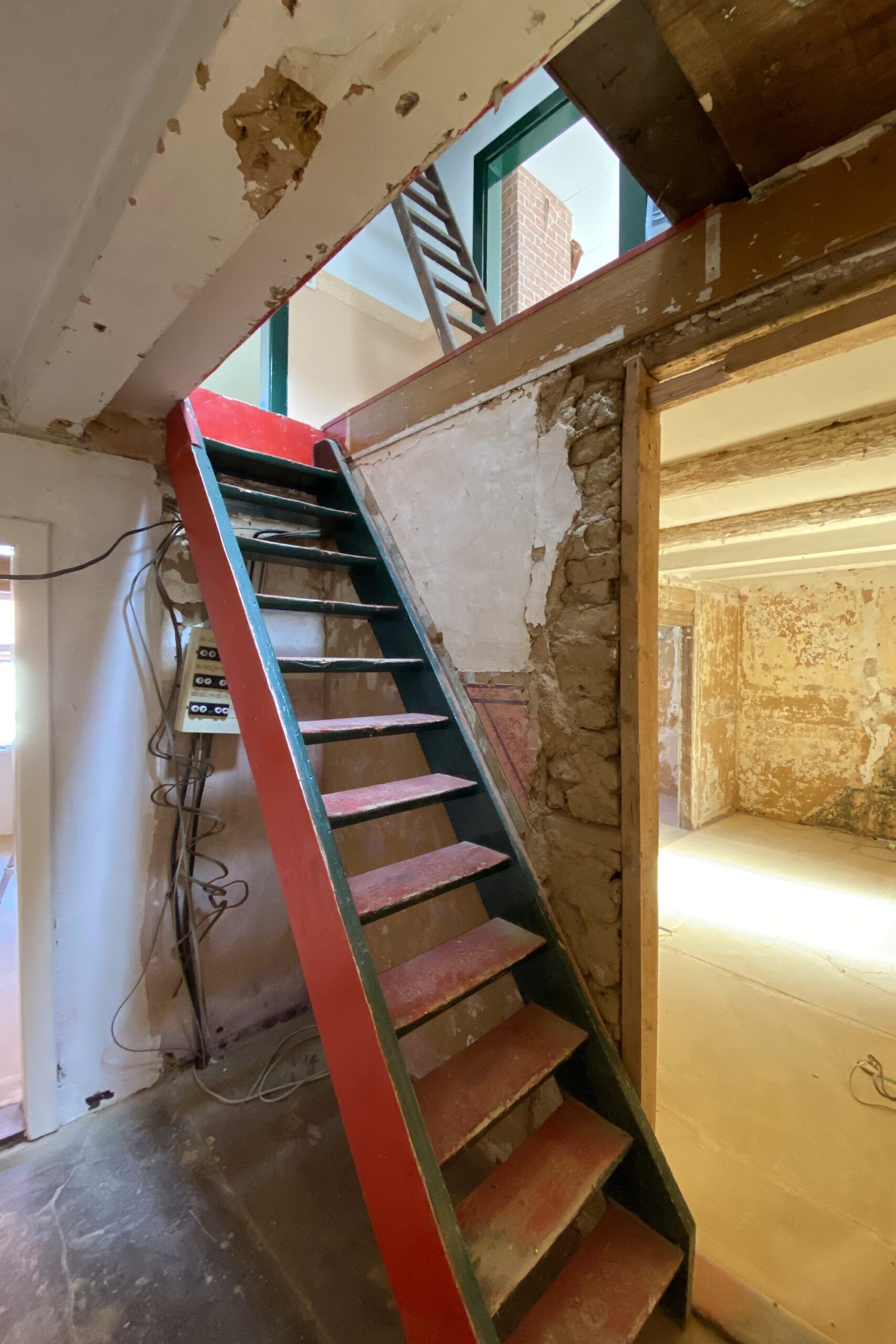 Treppe des Fachwerkhauses in der Niedergasse